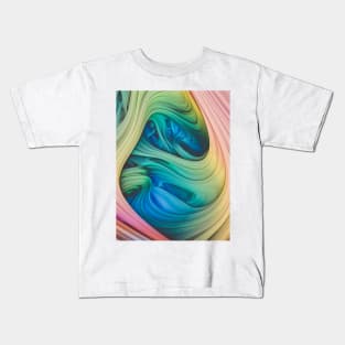 Psychedelic Taffy Colorful Abstract Art Kids T-Shirt